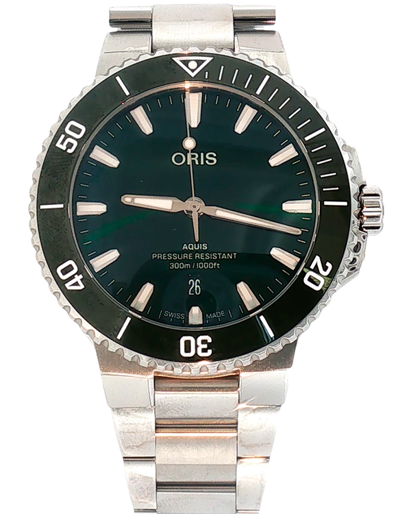 2026 Oris Aquis Date 43.5MM Green Dial Steel Bracelet (01 733 7789 4157-07 8 23 04PEB)