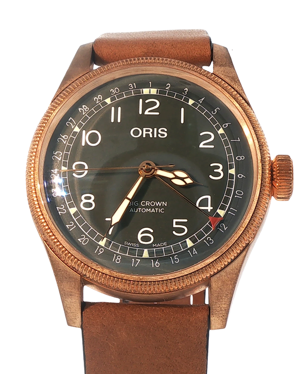 2026 Oris Big Crown Pointer Date 40MM Black Dial Leather Strap (01 754 7741 3167-07 5 20 58BR)