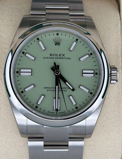 2026 Rolex Oyster Perpetual 41MM Pistachio Dial Oyster Bracelet (134300)