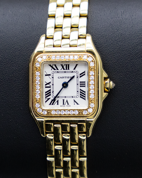 Cartier Panthère De Cartier 25MM Quartz White Dial Yellow Gold Bracelet (WJPN0048)