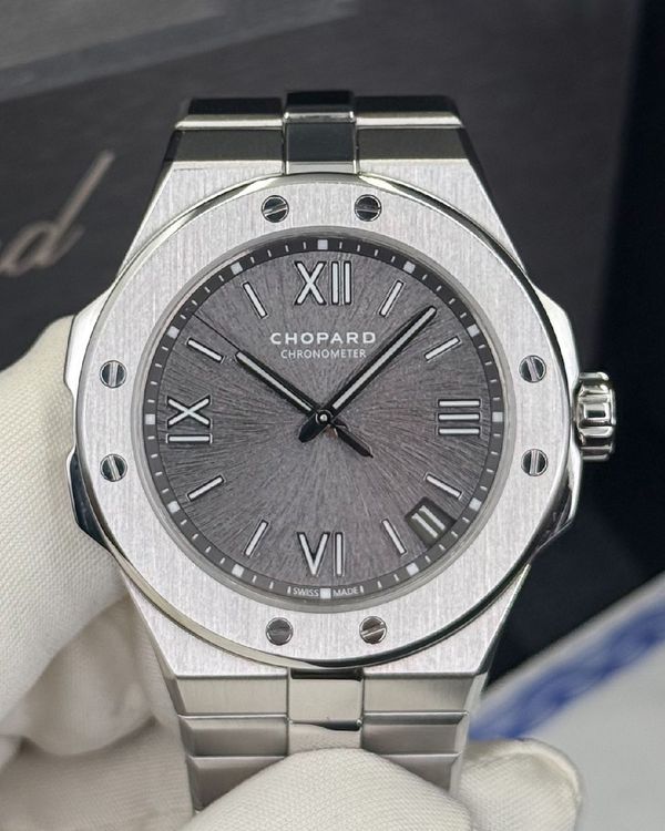 2022 Chopard Alpine Eagle 41MM "Bernina" Grey Dial Steel Bracelet (298600-3002)