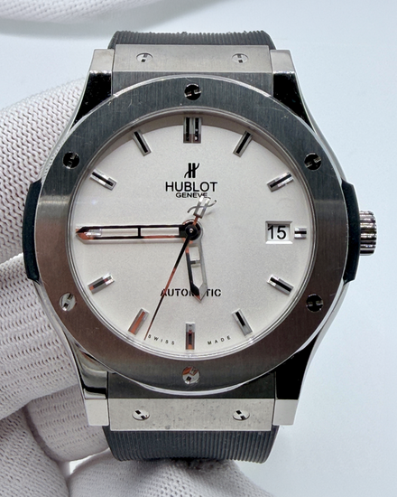 2010 Hublot Classic Fusion 45MM White Dial Rubber Strap (511.NX.2611.RX)
