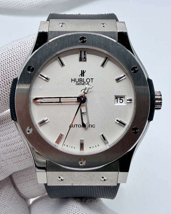 2010 Hublot Classic Fusion 45MM White Dial Rubber Strap (511.NX.2611.RX)