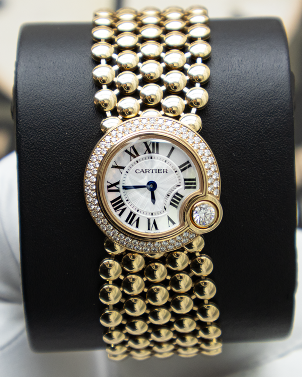 Cartier Ballon Blanc 24MM Quartz Mother Of Pearl Dial Rose Gold Bracelet (WE902057)