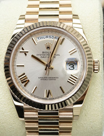 Rolex Day-Date 40MM Sundust Dial Rose Gold President Bracelet (228235)