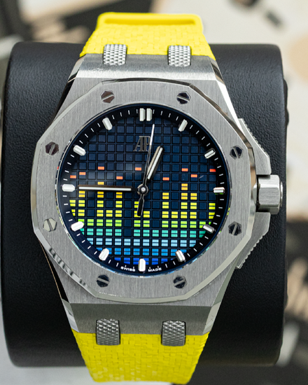 Audemars Piguet Royal Oak Offshore Music Edition 37MM Blue Dial Rubber Strap (77600TI.OO.A343CA.01)