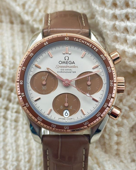 2024 Omega Speedmaster "Cappuccino" 38MM Brown Dial Leather Strap (324.23.38.50.02.002)