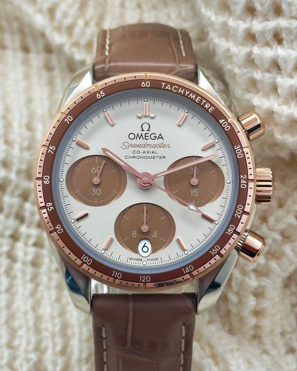 2024 Omega Speedmaster "Cappuccino" 38MM Brown Dial Leather Strap (324.23.38.50.02.002)