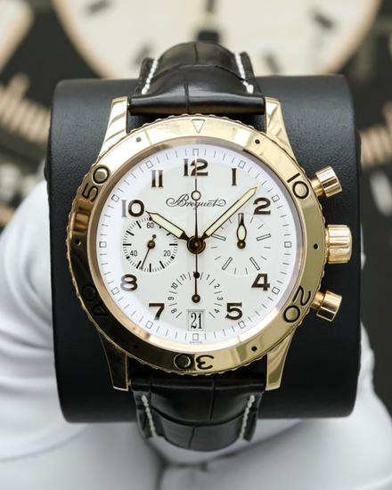 Breguet Type XX Transatlantique 39.5MM White Dial Leather Strap (3820BR/M2/9W6)