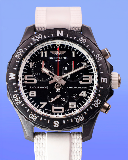 Breitling Endurance Pro 38MM Quartz Black Dial Rubber Strap (X83310A71B1S1)