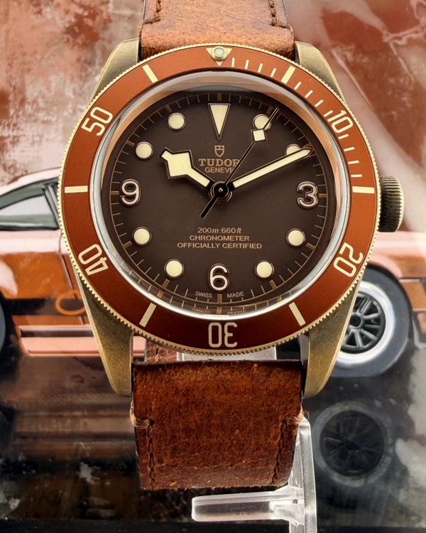 No Reserve - 2019 Tudor Black Bay 43MM Brown Dial Aftermarket Leather Strap (79250BM)