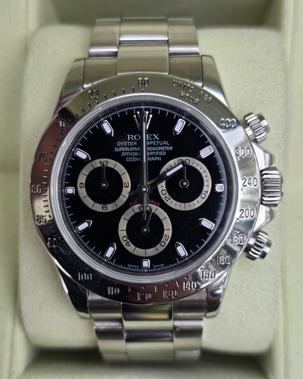 2008 Rolex Cosmograph Daytona 40MM Black Dial Oyster Bracelet (116520)