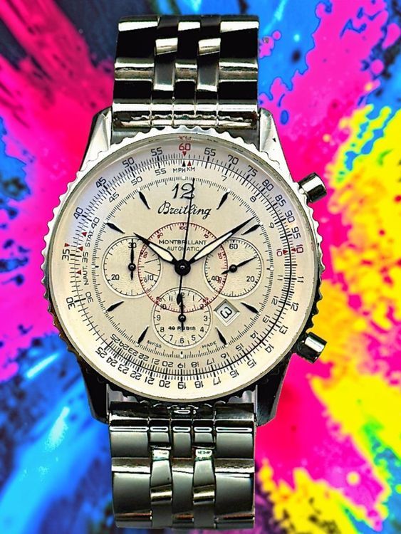 Breitling Montbrillant 38MM Silver Dial Steel Bracelet (A41330)