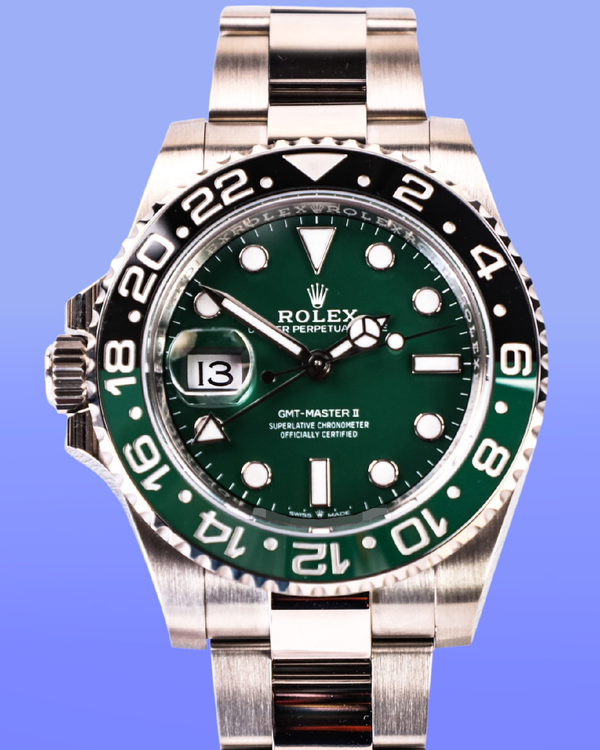 2025 Rolex GMT-Master II "Sprite" 40MM Green Dial White Gold Oyster Bracelet (126729VTNR)