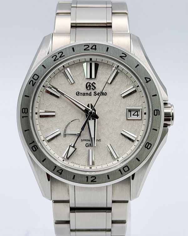 2026 Grand Seiko Evolution 9 GMT "Mistflake" 41MM Silver Dial Titanium Bracelet (SBGE285G)
