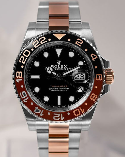 2024 Rolex GMT-Master II "Rootbeer" 40MM Black Dial Two-Tone Oyster Bracelet (126711CHNR)