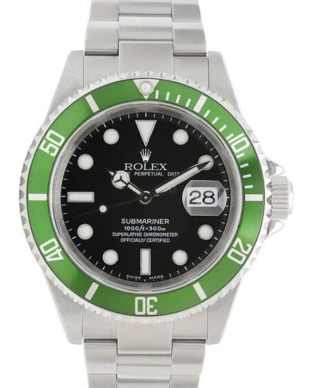No Reserve - 2004 Rolex Submariner Date "Kermit" 40MM Black Dial Oyster Bracelet (16610)