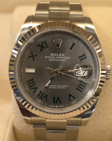 2024 Rolex Datejust "Wimbledon" 41MM Slate Dial Oyster Bracelet (126334)