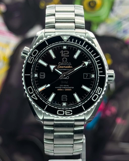 2021 Omega Seamaster Planet Ocean 600M 39.5MM Black Dial Steel Bracelet (215.30.40.20.01.001)