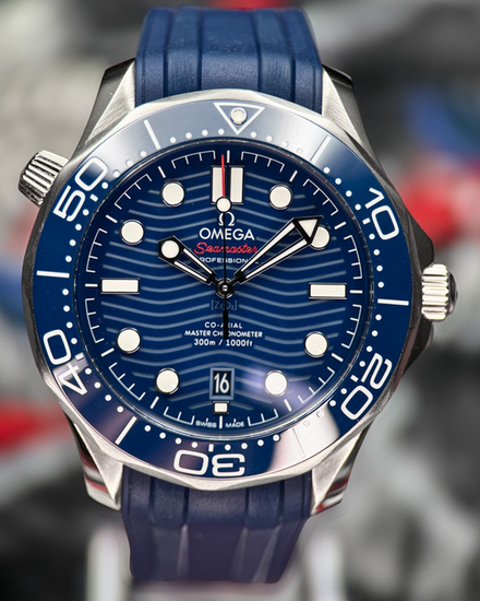 2024 Omega Seamaster Diver 300M 42MM Blue Dial Rubber Strap (210.32.42.20.03.001)