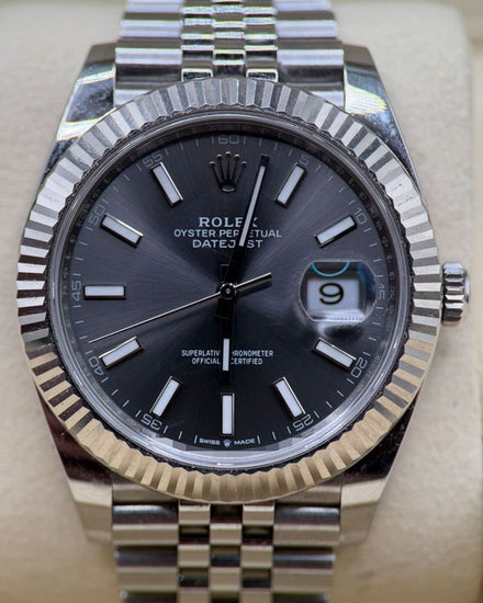 No Reserve - 2025 Rolex Datejust 41MM Slate Dial Jubilee Bracelet (126334)