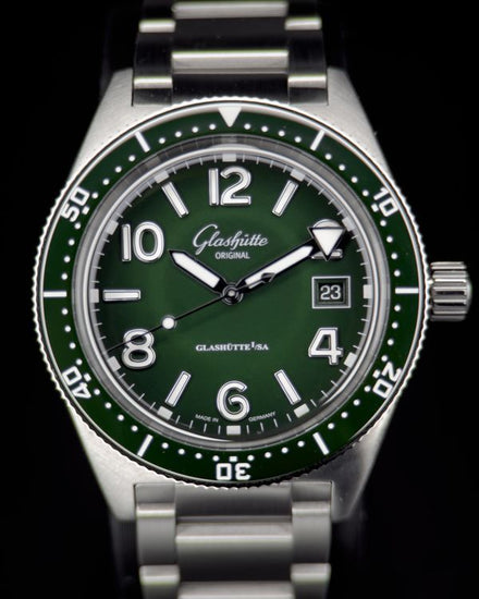 2025 Glashütte Original SeaQ 39.5MM Green Dial Steel Bracelet (1-39-11-13-83-70)