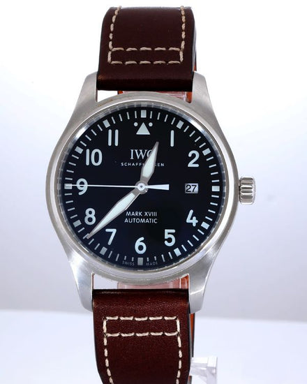No Reserve - IWC Schaffhausen Pilot Mark XVIII "Le Petit Prince" 40MM Blue Dial Leather Strap (IW327010)