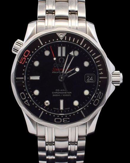 2012 Omega Seamaster Diver 300M "James Bond 50th Anniversary" L.E. 36.25MM Black Dial Steel Bracelet (212.30.36.20.51.001)
