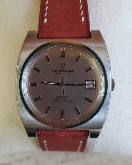 1970 Omega Constellation 36MM Silver Dial Aftermarket Leather Strap (168.042)