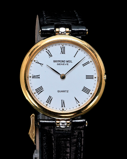 No Reserve - Raymond Weil Geneve Tradition 30MM Quartz White Dial Aftermarket Leather Strap (3703)
