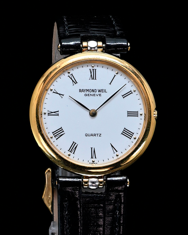 No Reserve - Raymond Weil Genève Tradition 30MM White Dial Aftermarket Leather Strap (3703)
