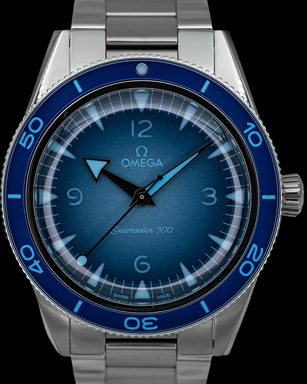 2025 Omega Seamaster Diver 300M 75th Anniversary "Summer Blue" 41MM Blue Dial Steel Bracelet (234.30.41.21.03.002)