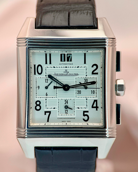 2016 Jaeger-LeCoultre Reverso Squadra GMT 35MM White Dial Leather Strap (230.8.45)