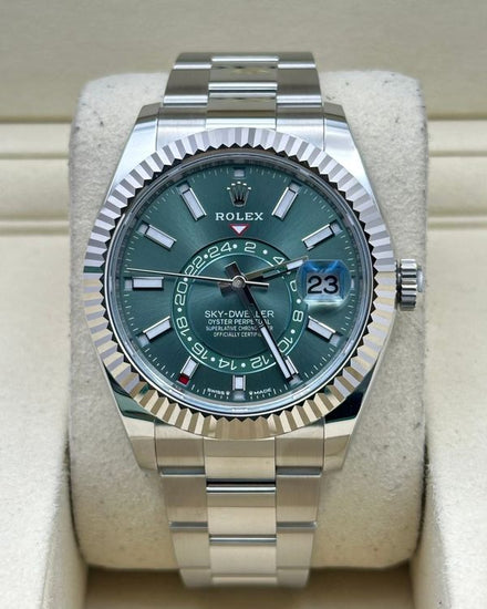 2026 Rolex Sky-Dweller 42MM Green Dial Oyster Bracelet (336934)