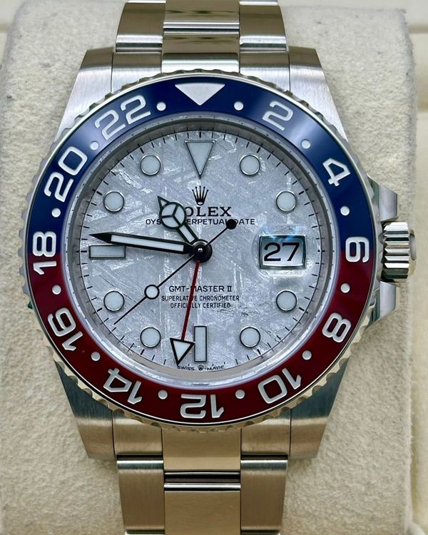 2020 Rolex GMT-Master II "Pepsi" 40MM Meteorite Dial White Gold Oyster Bracelet (126719BLRO)