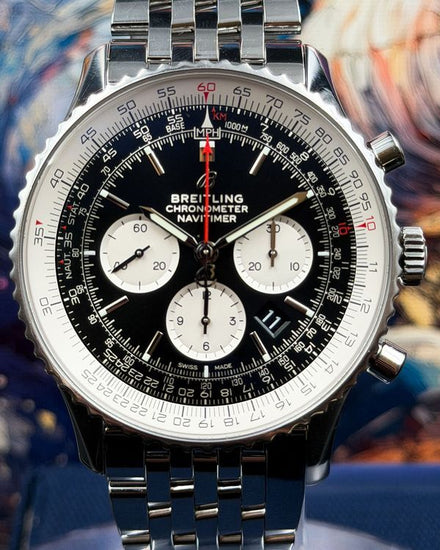 2021 Breitling Navitimer 1 B01 46MM Black Dial Steel Bracelet (AB0127211B1A1)