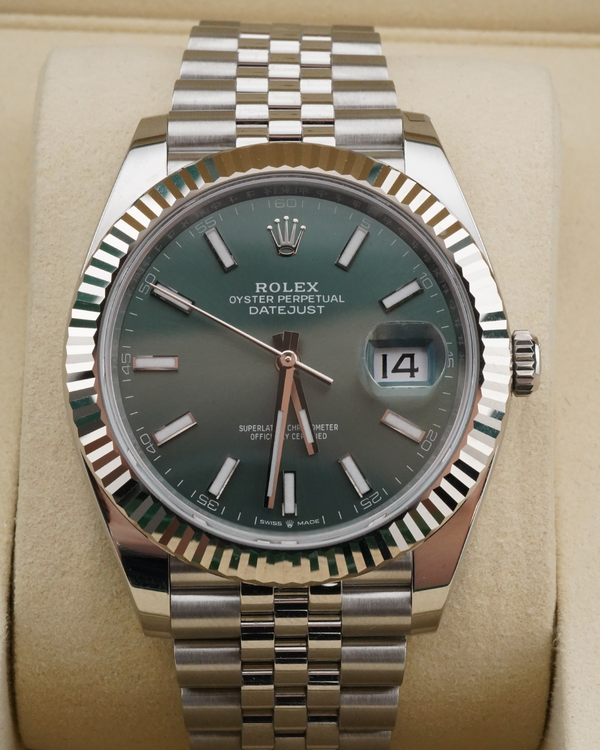 2026 Rolex Datejust 41MM Mint Green Dial Jubilee Bracelet (126334)