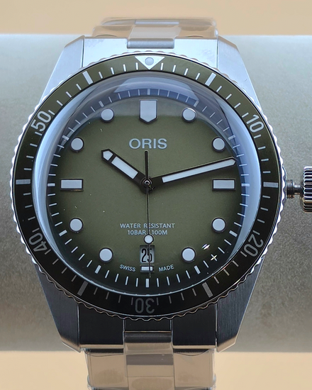 2026 Oris Divers Sixty-Five 40MM Green Dial Steel Bracelet (01 733 7707 4057)