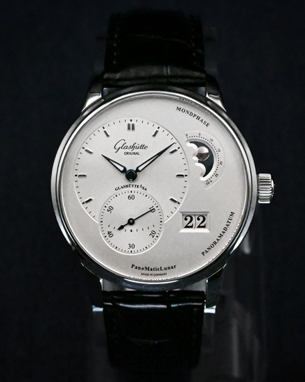 2024 Glashütte Original PanoMaticLunar 40MM Silver Dial Leather Strap (1-90-02-42-32-05)