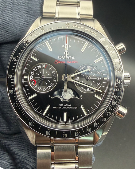 2024 Omega Speedmaster Moonphase 44.25MM Black Dial Steel Bracelet (304.30.44.52.01.001)