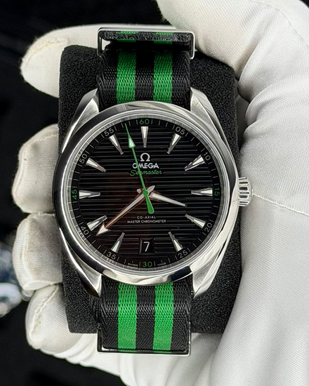 2025 Omega Seamaster Aqua Terra 150M "Golf Edition" 41MM Black Dial Textile Strap (220.12.41.21.01.002)