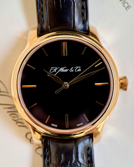 2011 H. Moser & Cie Endeavour Centre Seconds 41MM Black Dial Leather Skin (343.505-017)