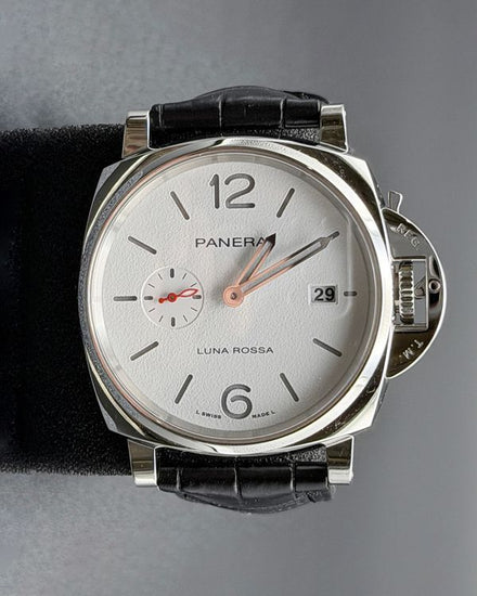 No Reserve - 2024 Panerai Luminor Due "Luna Rossa" 42MM White Dial Leather Strap (PAM01381)