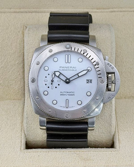 2022 Panerai Submersible "Bianco" 42MM White Dial Rubber Strap (PAM01223)