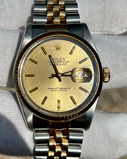 Rolex Datejust 36MM Champagne Dial Two-Tone Jubilee Bracelet (16013)