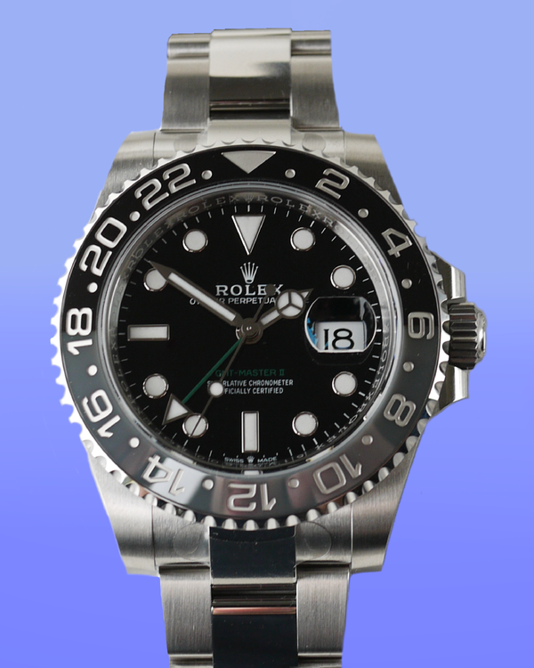 2026 Rolex GMT-Master II "Bruce Wayne" 40MM Black Dial Oyster Bracelet (126710GRNR)