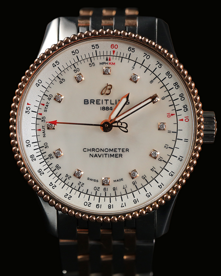 2020 Breitling Navitimer 35MM Mother of Pearl Dial Two-Tone Bracelet (U17395)