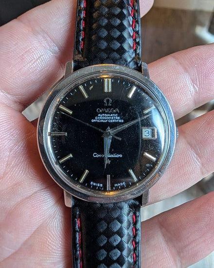 Omega Constellation 36MM Black Dial Leather Strap (168.004)