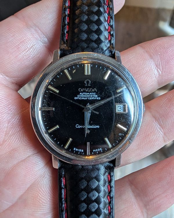 Omega Constellation 36MM Black Dial Leather Strap (168.004)