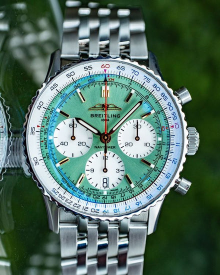 2023 Breitling Navitimer B01 Chronograph 41MM Green Dial Steel Bracelet (AB0139211L1A1)